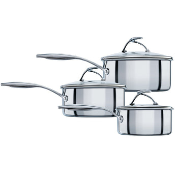 Kasserollen als Set mit Deckel als 3-teiliges Set aus der Circulon SteelShield™-S-Serie