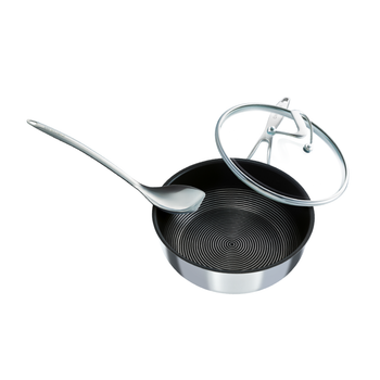 SteelShield™ C-Serie Schmorpfanne mit Antihaftbeschichtung & gratis Kochlöffel aus Metall (24 cm – 3,3 L)