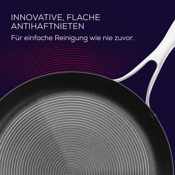 Kasserollen als Set mit Deckel als 3-teiliges Set aus der Circulon SteelShield™-S-Serie