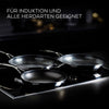 Kasserollen als Set mit Deckel als 3-teiliges Set aus der Circulon SteelShield™-S-Serie