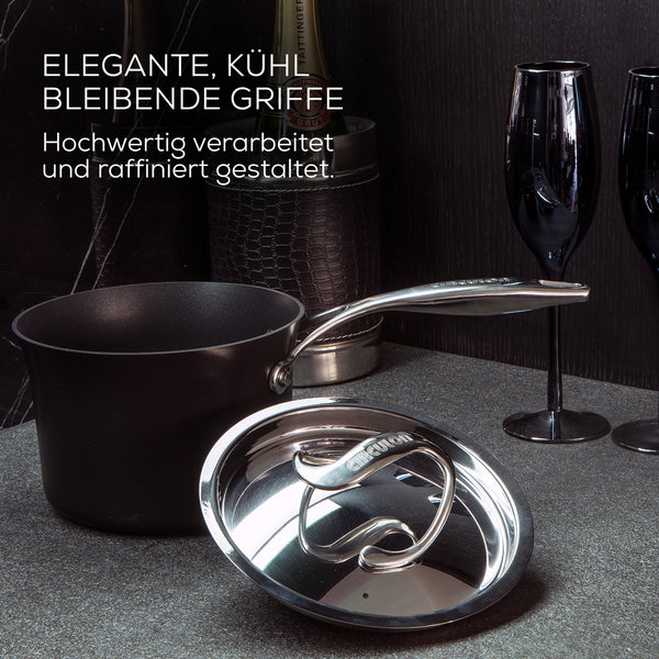 Aluminium-Kochtopf hartanodisiert mit Deckel 24cm aus der Circulon Style-Kollektion