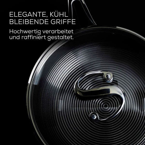 Kasserollen als Set mit Deckel als 3-teiliges Set aus der Circulon SteelShield™-C-Serie