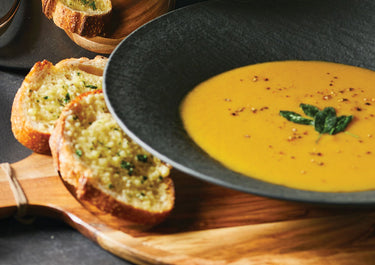 Herbstliche Hokkaido Kürbissuppe mit Ingwer