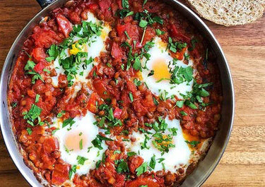 Shakshuka in einer Pfanne