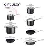 Circulon Infinite Topf und Pfannenset Induktion 7-teilig, Suppentopf, Schmorpfanne, Bratpfanne