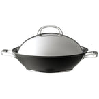 Circulon Inifinite Stir-fry Wok Pfanne Induktionsgeeignet 36cm mit Deckel und Griffen aus Edelstahl