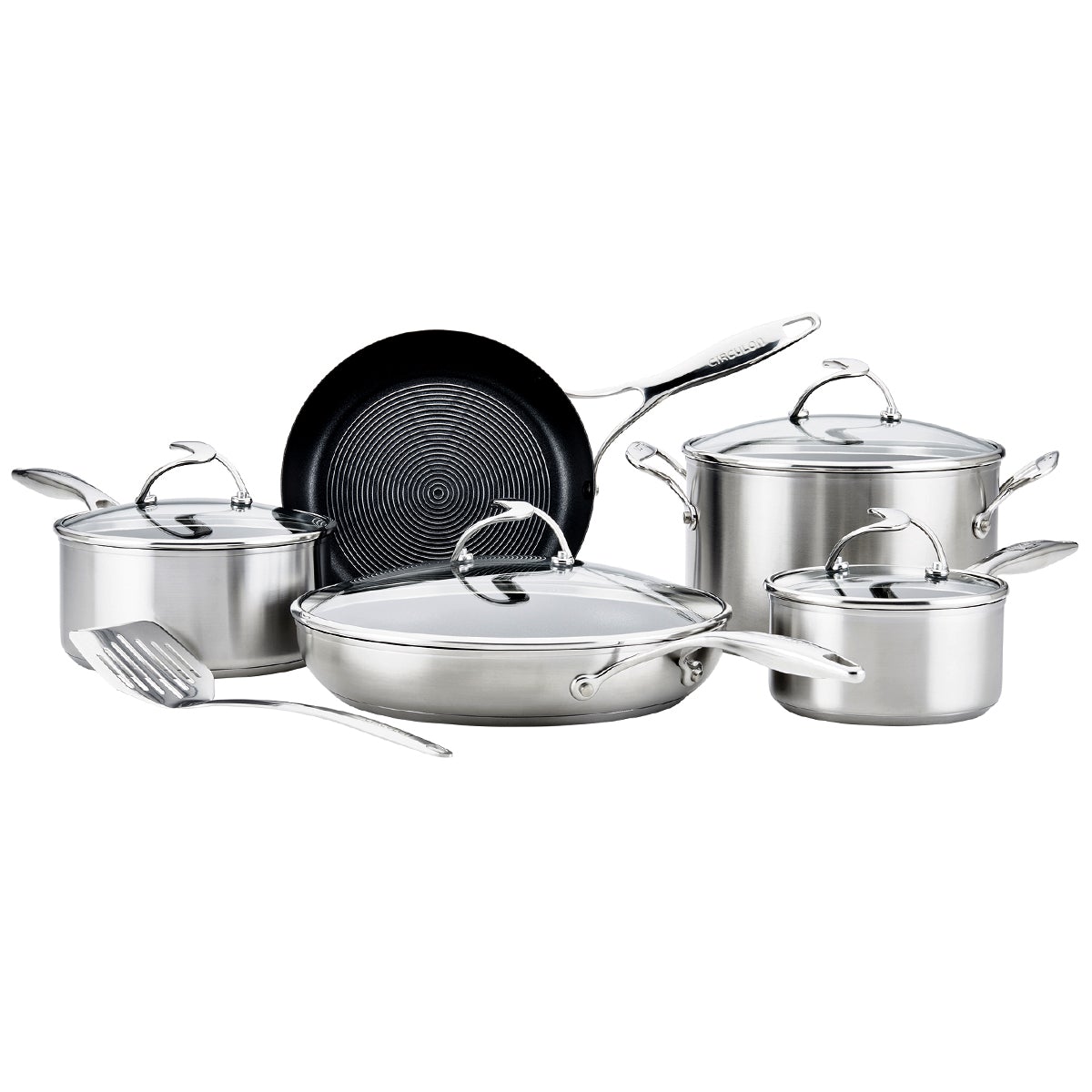 Circulon SteelShield Edelstahl Topfset Induktion 5-Teilig mit Bratpfan