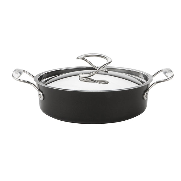 24cm anodized sauteuse pan with lid from Circulon's Style range.